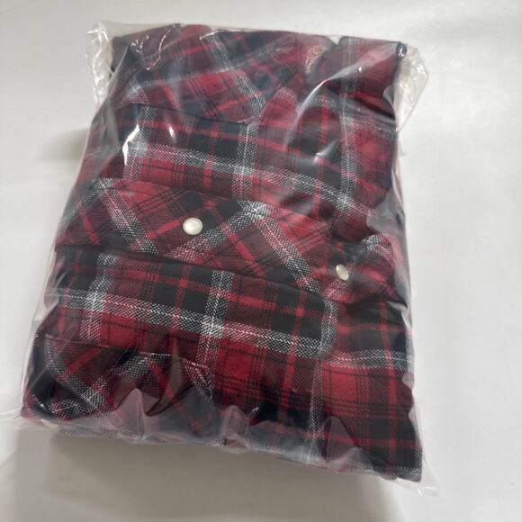 VTG Wrangler Wrancher Cowboy Shirt Men XL Red Plaid Pearl Snap Flannel Western - Picture 11 of 11